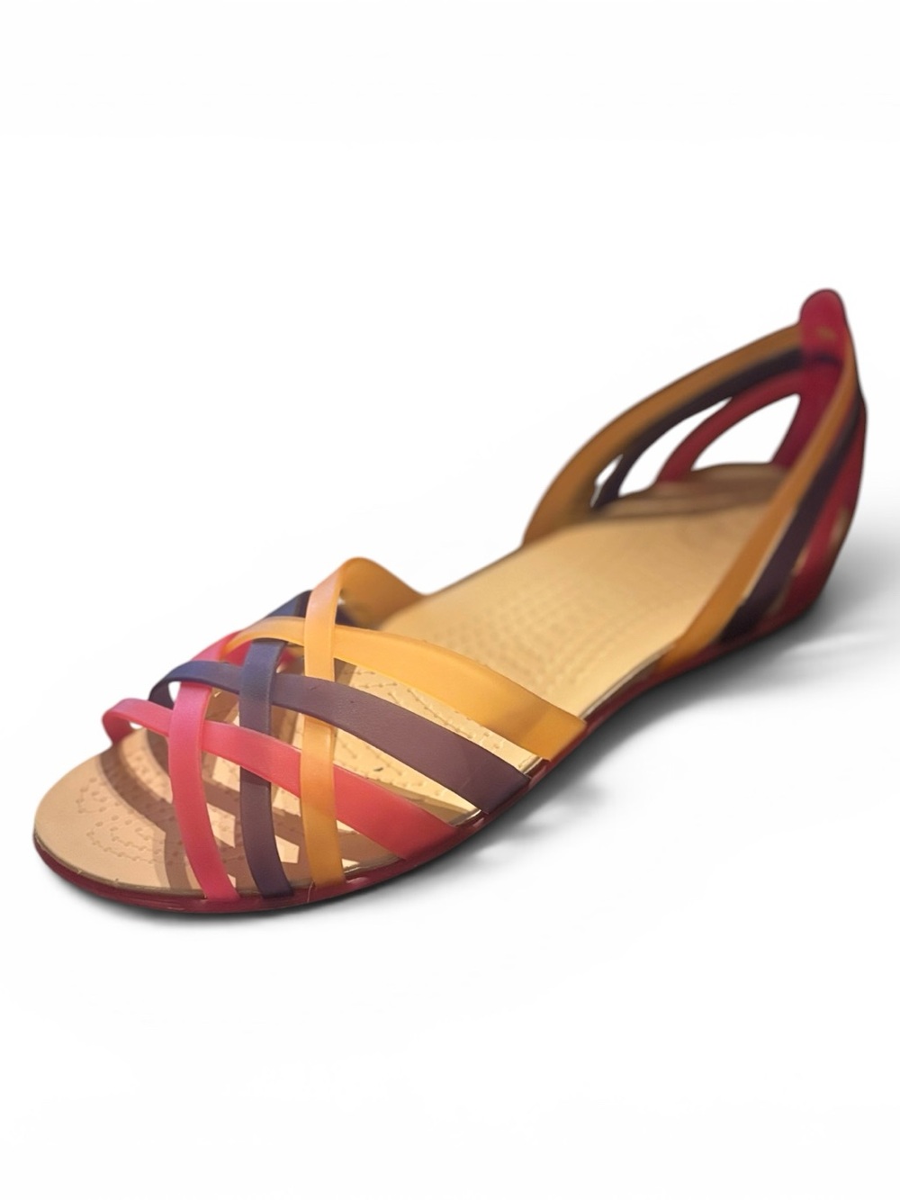 Crocs Isabella Huarache Sandals Multi-Color Strappy Rubber Sandal Women’s 11 - Picture 9 of 9